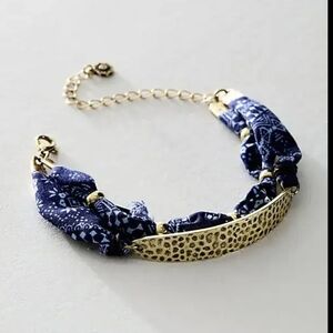 NWT! FREE PEOPLE, Bohemian Dreams Bracelet, Blue, MSRP $24